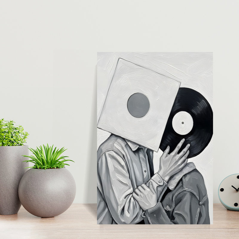Art contemporain mural audacieux en vinyle, H 18 po x l 12 po