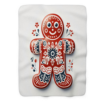 Scandinavian Holiday Art - 1 pièce Sherpa Premium