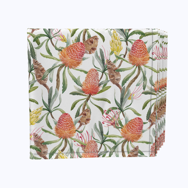 Polyester Floral Square Napkin