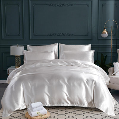 American Traditional Satin Standard Solid Duvet Cover