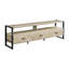 Meuble télé Kaya, 3 tiroirs, 2 tablettes, crème 72 po-117054014