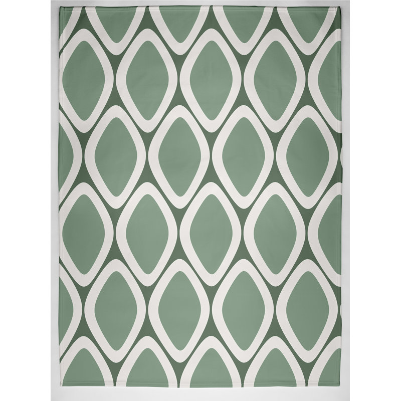 Emmanuelle Plain Weave / Muslin Throw Blanket, Green