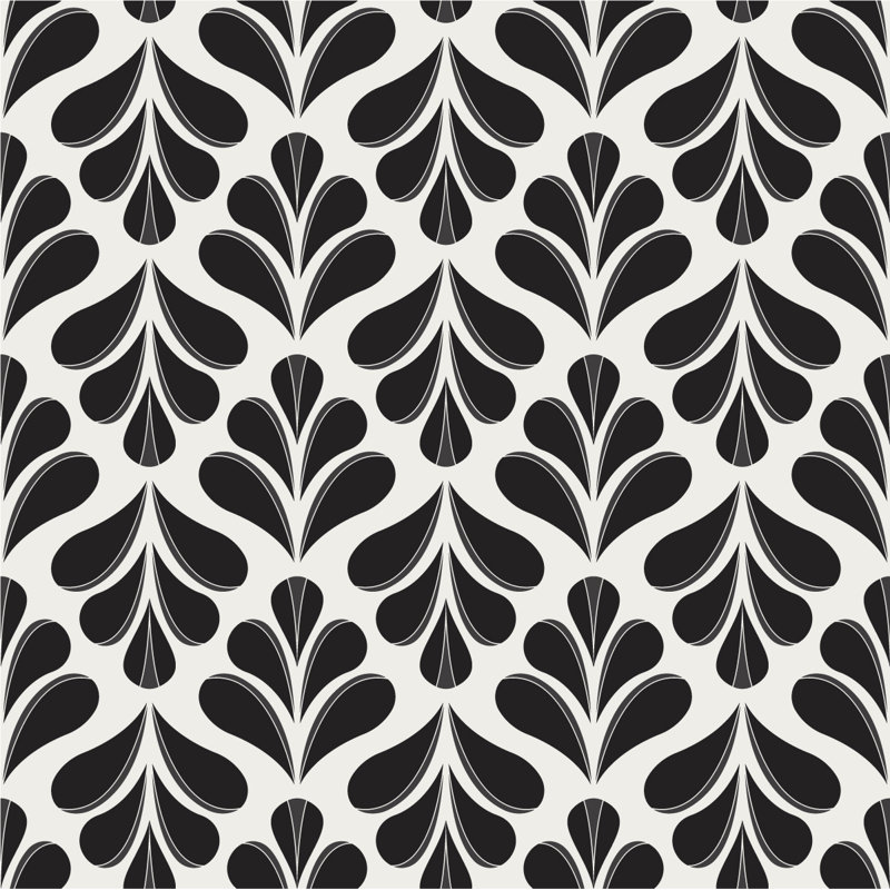Floral Tile, 2.08' W x 10.42' L