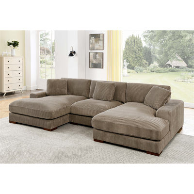 Ensemble de conversation modulaire en velours côtelé Boneless