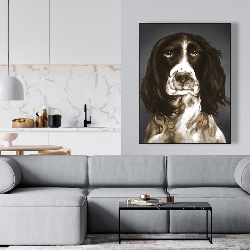 Toile d'épagneul Springer anglais brun - art de la décoration intérieure