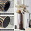 Vase de plancher moderne en résine brune de 26,8 po de hauteur - grand porte-fleurs pour décor de patio de maison / cuisine / bureau / salon