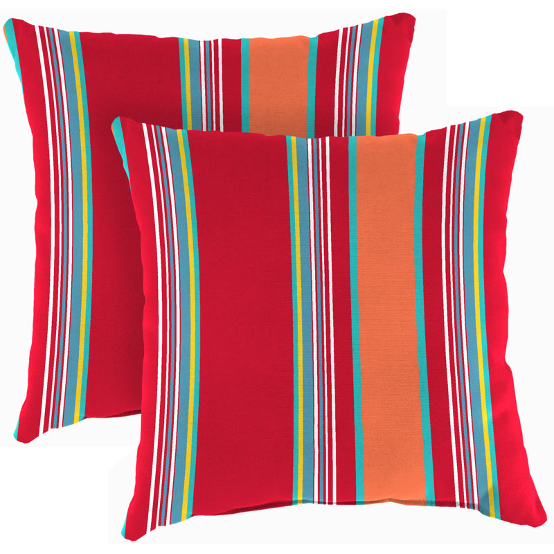 Sunbrella Outdoor Throw Pillow, Mulberry Red