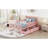 Space-saving Twin Wood Platform Bed With Guardrails And Storage, Pink - Modern Design For Cozy Bedrooms