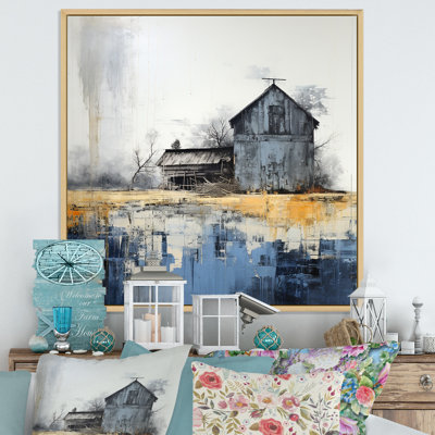 " Mystic Beige And Blue Barn "