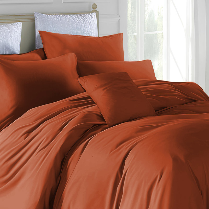 Marnisha Microfiber / Polyester Solid Colour Duvet Cover Set with Pillowcases, Double Duvet Cover Set +2 Pieces Included