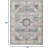2x3 Vintage Floral Area Rug – Washable Boho Carpet, Non-Slip, Low Pile Floor Mat for Living Room, Office, Dining Room (Blue-Green)-1387164720
