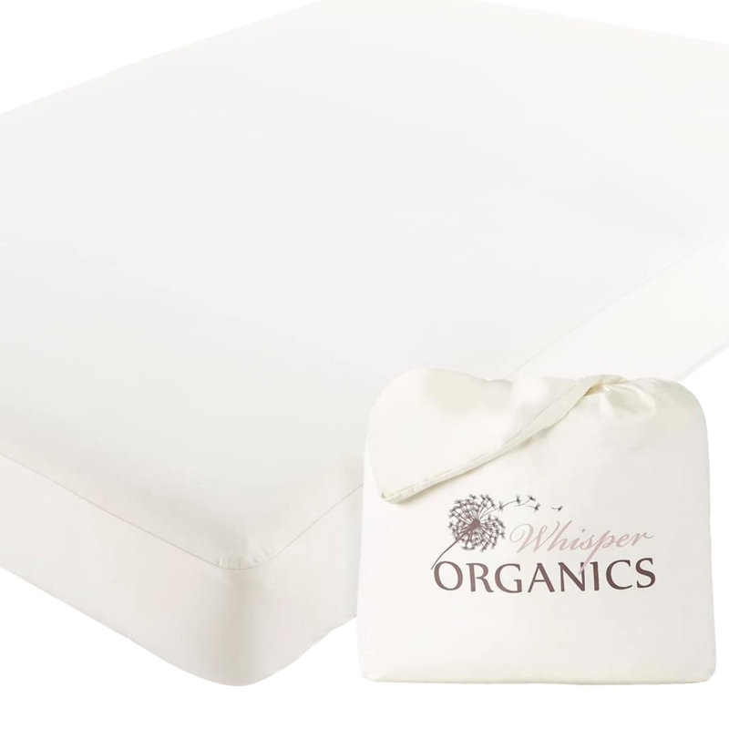 Organic Organic Waterproof Mattress Protector Twin XL Size - 100% Waterproof Mattress Pad With Extra Soft Quiet & Breathable Triple Layer Protection - Gots Certified Machine Washable Deep Pocket Design (Twin XL)
