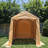 7X12ft Outdoor Portable Gazebo Storage Shelter Shed With 2 Roll Up Zipper Doors & Vents Carport For Motorcycle Waterproof And UV Resistant Anti-Snow Portable Garage Kit Tent