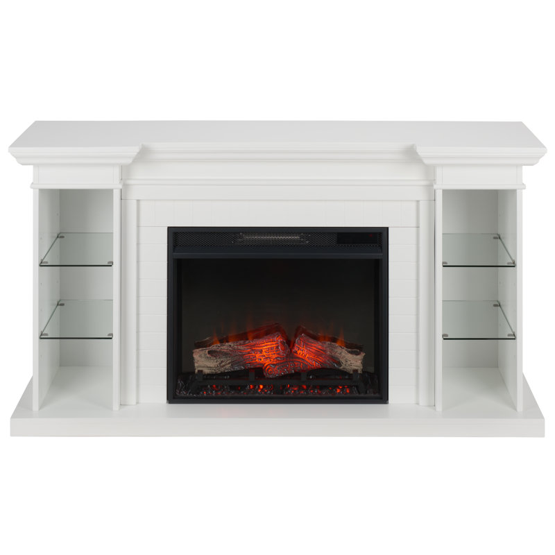 Henstinger Touch Screen Electric Fireplace with Bookcase