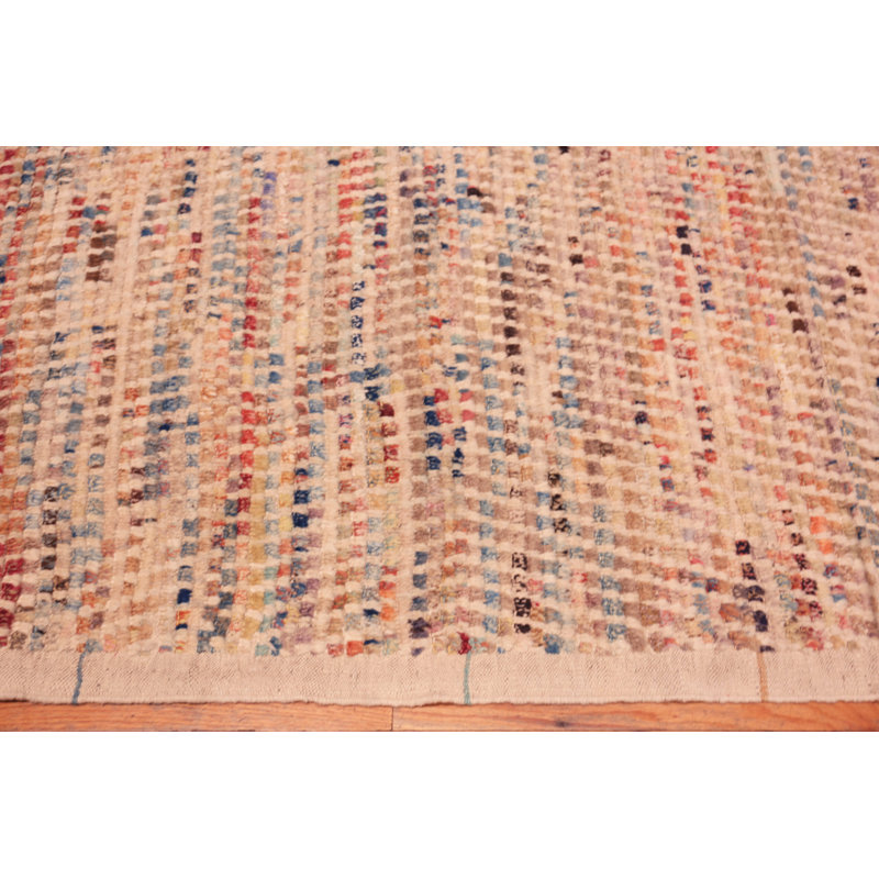 Nazmiyal Collection Colorful Confetti Hand-Knotted Wool Area Rug 6'4" X 9'3"