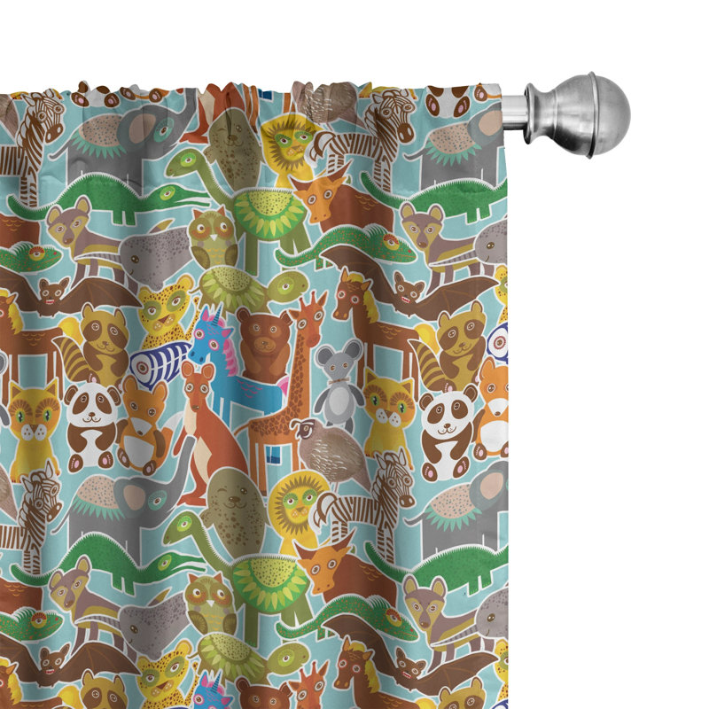 Paire de rideaux semi-diaphane avec passe-tringle, 28 po x 63 po