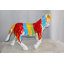 Statue d'âne en fibre de verre ruisselant de couleurs Nifao Collection 33 po x 11 po x H 21 po