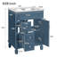 Meuble-lavabo 24 po avec lavabo en céramique, petite armoire de salle de bain, armoire moderne avec 2 tiroirs et tablette réglable
