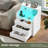 Nightstand Set Of 2 With Charging Station, Led Bedside Table With Drawers-485687938