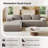 105" Compression Corduroy Cloud Sectional Couch, Upholstered L-Shape Modular Sectional Sofa For Living Room Bedroom, Free Combination Deep Seat Sofa, High Density Sponge, No Assembly Required, Left Facing Chaise-1065167622