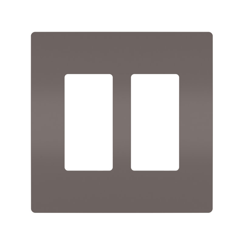 Radiant 2-Gang Decorator Rocker Screwless Wall Plate, Brown