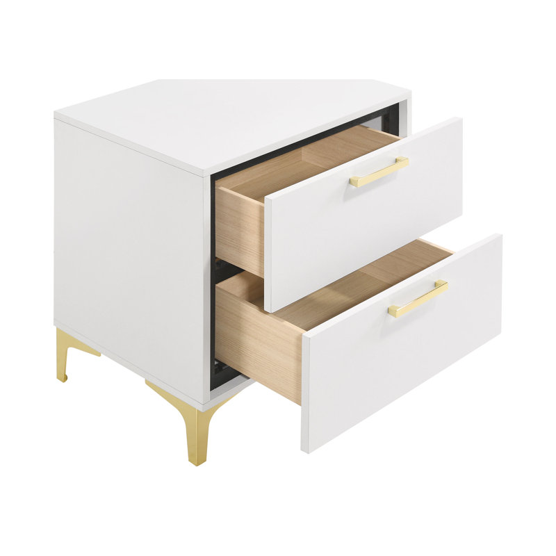 Kendall 2-Drawer Nightstand, White