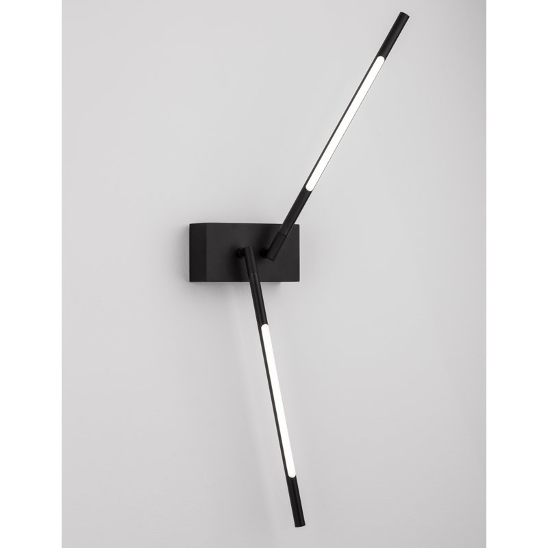 LED Armed Sconce, Black
