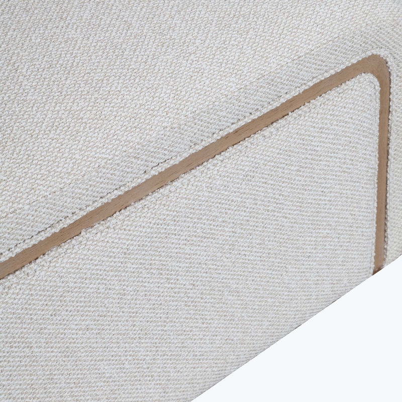 West Kensington Chaise - Buff/Seal Salt Caramel, Medium Yellow Wood