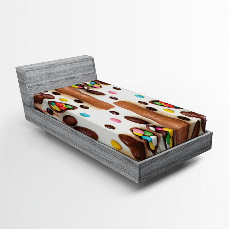 Microfiber Patterned Fitted Sheet, Twin Fitted Sheet