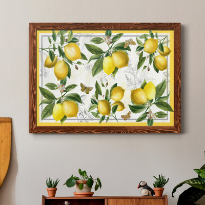 Lin citrons - Reproduction d'art graphique sur papier encadré