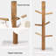 Porte-gobelet à 6 crochets avec base en bois d'acacia et en marbre, arbre de comptoir blanc pour cuisine