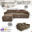 Gus 102.4"W 5 Seaters Convertible LAF RAF Corduroy Sectional, include1 Ottoman-335125361