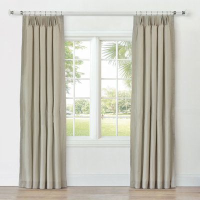 Reverie Striped Curtain Panel In Sand