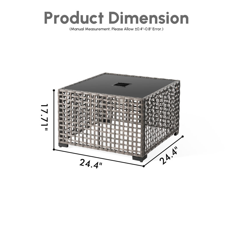 Table basse avec éclairage carré Allcot