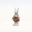 Statue de lapin rose artificiel pour pot de fleurs, sculpture artisanale en résine de 43 cm, idéale pour la décoration extérieure de votre jardin et de votre maison.