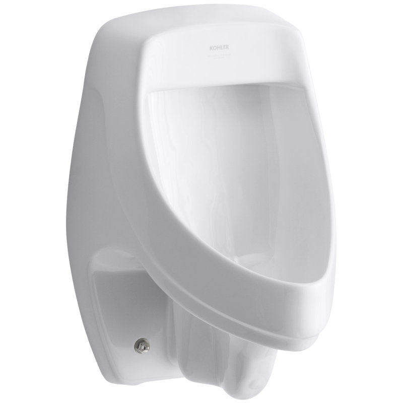 Dexter Siphon-Jet Wall-Mount 1/2 GPF Urinal with Rear Spud, White