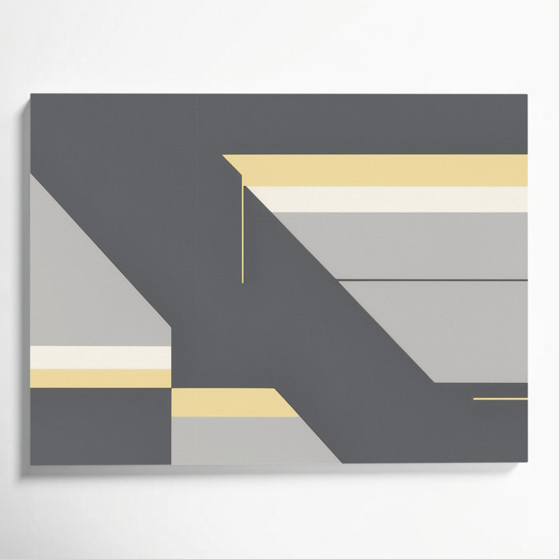 Minimalisme 83, art mural sur toile grise, 8" H x 10" W