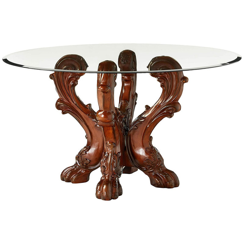 Shila Round Glass Top Dining Table