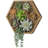 11.41'' Faux Succulent in Solid Wood Planter