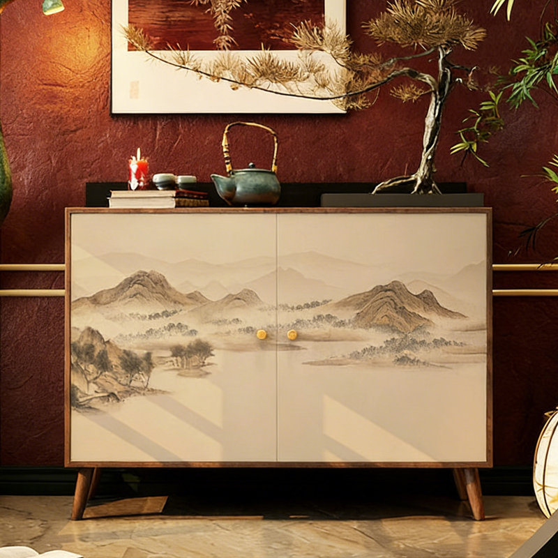 Solid Wood Entryway Storage Cabinet