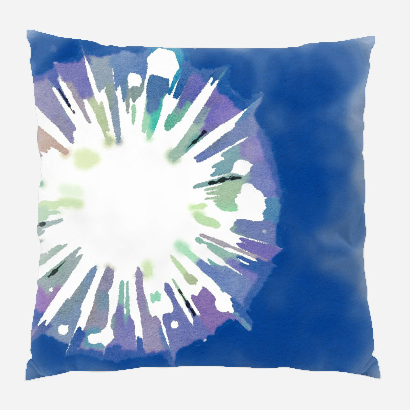 Coussin watercolour Divya, Microsuède, Intérieur