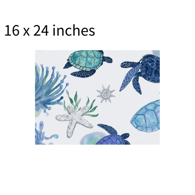 Joli tapis de bain étoile de mer, 16 x 24