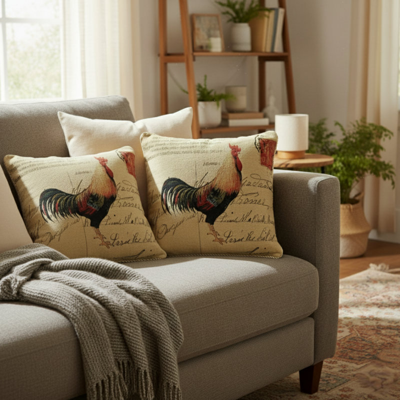 Housse de coussin décoratif 18 po square