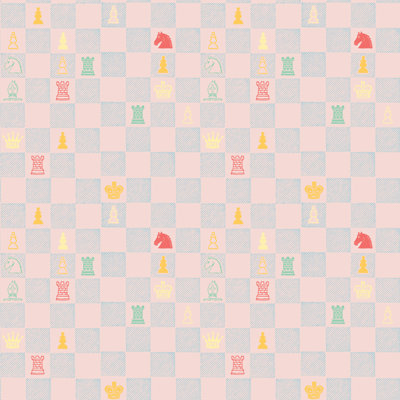 Chess 18' L x 24" W Peel and Stick Wallpaper Roll