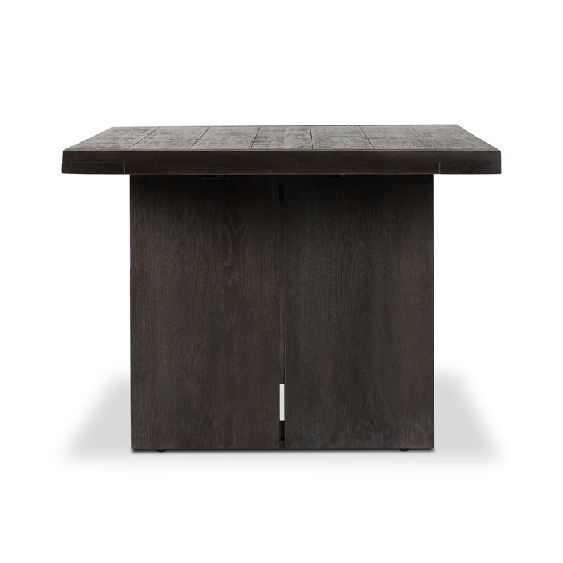 Warby Solid Oak Dining Table, Worn Black