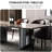 Modern simple rectangular marble dining table set-102535040