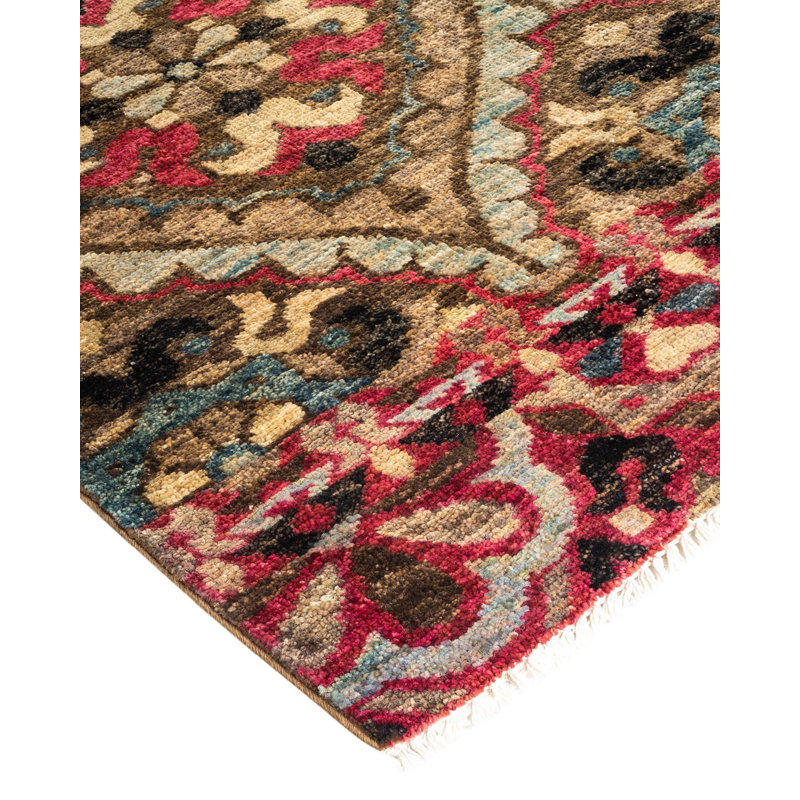 Contemporary One-of-a-Kind 4' 0" X 6' 0" Hand Knotted Area Rug