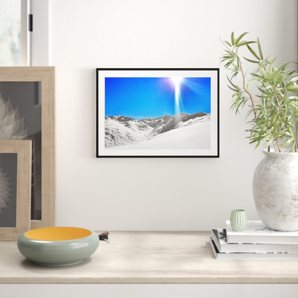 Gerahmtes Poster Berglandschaft im Winter