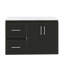 Ensemble de meuble-lavabo mural 36 po avec 2 portes et 2 tiroirs, tablette réglable-2127095520