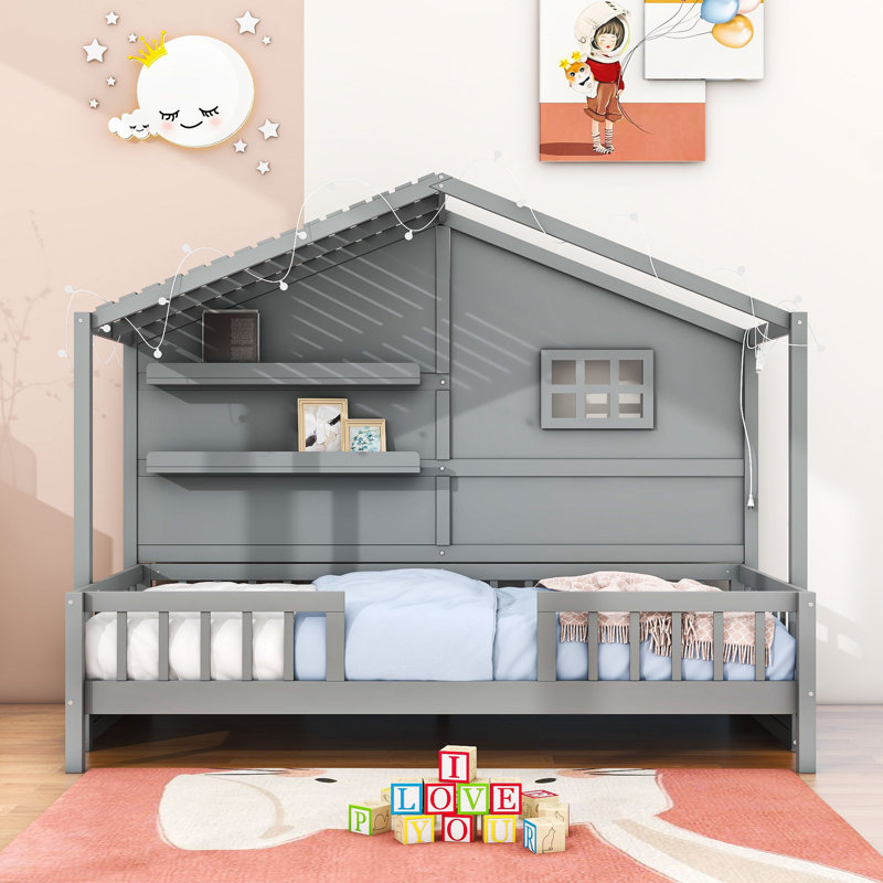 Colbin Twin House Bed Daybed, Gray